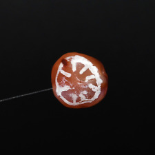 Authentic Ancient Etched Carnelian Bead with Extremely Rare Pattern picture