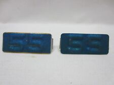 Pair of Vintage 1955 Maine ME License Plate Year Date Tag Tab as pictured. picture
