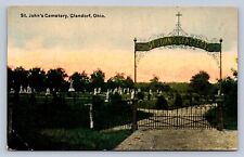 K1/ Glandorf Ohio Postcard c1910 Putnam County ST Johns Cemetery   351 picture