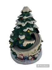 Avon 2007 Lighted Christmas Music Holiday Tree With Train Lights Animated  picture