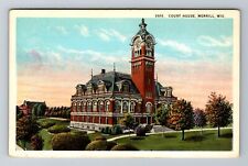 Merrill, WI-Wisconsin, Court House Clock Tower Antique Souvenir Vintage Postcard picture