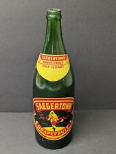 Vintage Quart Saegertown (PA) Aristocrat Grapefruit Soda Bottle Green 1950s picture