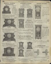 1918 PAPER AD Ansonia Mantel Clock Kitchen Office Regulator A B C Octagon Drop  picture
