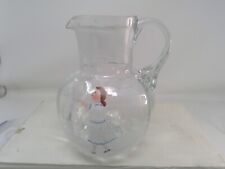 Antique Hand-Blown Mary Gregory Clear Glass 6