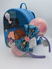 Disney Loungefly Little Mermaid Ariel Ursula Live Action Mini Backpack & Ears picture