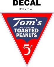 Tom's 5 Cents Toasted Peanuts Decal - Great for Dioramas, Gumball Machine & More picture