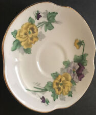 Pansy Victoria C & E Vintage Bone China England Saucer Gilded Hand Painted picture