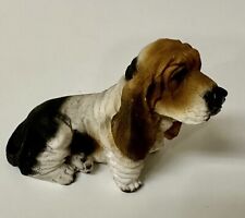 Lifelike Basset Hound Tiny 1 1/2” Resin Figurine picture