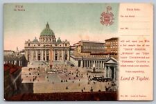 C1906 LORD & TAYLOR advertising postcard PRIVATE MAILING CARDST PETERS ROME picture