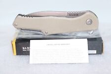 KA-BAR Jarosz Spear Point Flipper Folding Pocket Knife COYOTE NEW picture