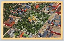 Postcard North Carolina Raleigh Air View State Capitol And Grounds Unposted picture