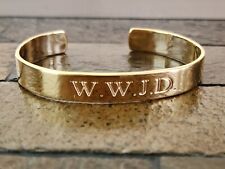 VTG Genuine Copper Cuff Bracelet Religious Spiritual What Would Jesus Do  WWJD picture