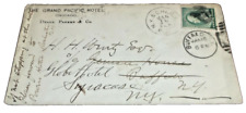 JANUARY 1888 NEW YORK CENTRAL NYC NEW YORK & CHICAGO RPO HANDLED ENVELOPE picture