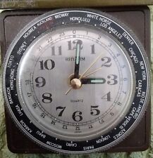 Vintage Mid Century Travel Alarm Clock Rhythm Quarts c1960-70 picture