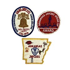 Vintage Jaycees Patch Lot of 3 Arkansas Speak Up Idaho 1976 State Convention picture
