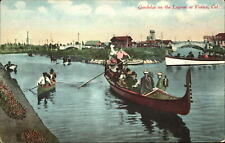 Gondolas on the Lagoon ~ Venice California ~ unused c1910 postcard picture