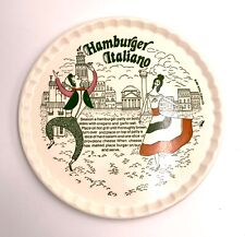 Rare 1983 Royal China Co. Hamburger Italiano Round Serving Platter Plate Italy picture