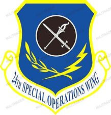 USAF 24th Special Operations Wing Self-adhesive Vinyl Decal picture