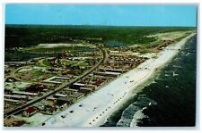 c1960s Bird's View Of Long Beach Scene Panama Beach Florida FL Unposted Postcard picture
