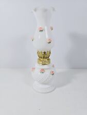 VTG Victorian Style Floral Milk Glass Oil Lamp picture