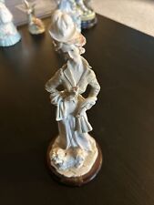 A Belcari Figurine LLadro Collectible Vintage Woman and Dog 9