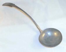 Nice Antique Britannia Ladle Curved Handle and Shallow Bowl Good Condition picture