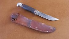 Vintage Official Boy Scouts Of America Western Fixed Blade Knife & Sheath USA. picture