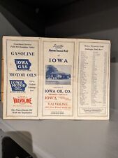 Old and Original 1927 Iowa Oil Company Roadmap - Vintage Dubuque Iowa - Iowa Gas picture