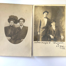 5 RPPC 1908 Postcards all family members men women picture