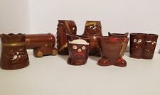 Vtg 1950's APEX Novelty Humourous Shot Glass  JAPAN Set of 8 picture