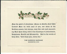 AZ-081 - The Gordon Garage, Bowerston, OH, 1920's-30's Christmas Card Vintage picture