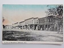 1912 Antique Postcard Broadway Kilbourn WI Sent to Delton Hand Tinted  #6742 picture