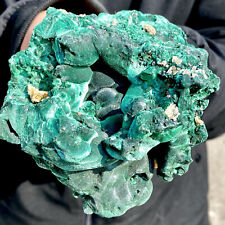 1.52LB Natural glossy Malachite coarse cat's eye cluster rough mineral sample picture