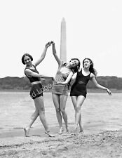 1923 Dancing Bathing Beauties, Washington Vintage Photograph 8.5