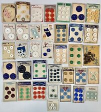 *NEW* Lot of 181 Vintage Antique Buttons Sewing Crafts Button Cards Jewel Tones picture