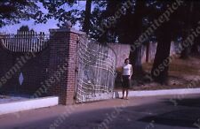 Sl44  Original Slide  1963 Memphis Elvis Presley Home / Gate 167a picture