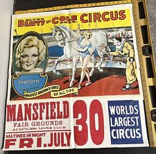 29x28 Charlotte Bareback Horse Rider Cole Beatty Circus Poster Mansfield OH picture