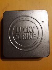 LUCKY STRIKE Cigarettes Silver Metal Tin - Tobacco VINTAGE picture