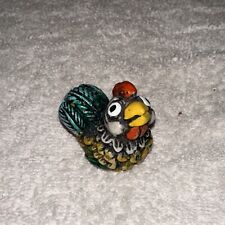 Miniature Hand Painted Resin 2”X 1.75” Crazy Eyes Killa Cockerel Rooster Rare picture