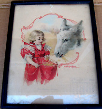 1894 Framed Jan Calendar Page by Maud Humphrey - Bogart's Mother picture