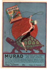 1923 Print Ad Murad the Turkish Cigarette H.O Hofman Illus Woman Turtle Whip picture