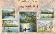 Long Branch Greetings Multiview Linen 1940 NJ  picture
