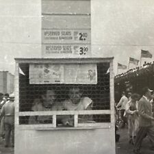 VINTAGE PHOTO 1949 Cleveland, Ohio Air Race Ticket Stand Original Snapshot Races picture