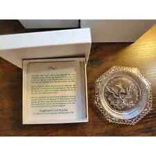 Vintage Pairpoint Cup Plate w/box - Clear Bald Eagle, US Seal picture