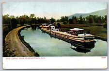 Postcard Erie Canal near Schenectady NY barge Great Wardrobe U144 picture