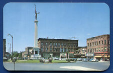 City Square and Monument Angola Indiana in postcard #2 picture