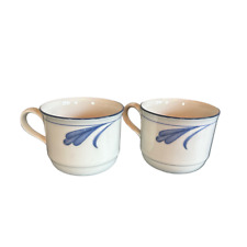 Lenox Chinastone Blue Brushstrokes Coffee Mug Set of 2 picture