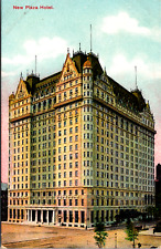Vintage C. 1910 New Plaza Hotel 5th Ave. Central Park New York NY Postcard picture