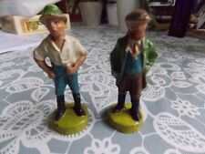 2 Vintage ceramic men figures from Germany 2 3/4 inches tall picture