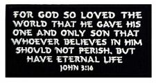 John 3:16 Christian in God Patch [Hook Fastener - 4.0 X 2.0 -JP4] picture